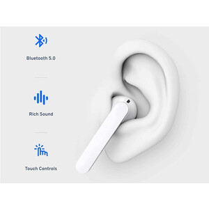 هندزفری بلوتوث دوگوش پاورولوژی Powerology True Wireless Stereo Buds PTWSEPWH