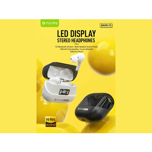 هندزفری بی سیم باوین BAVIN BA15 Hi-Fi TWS Bluetooth 5.0 Wireless Earphone