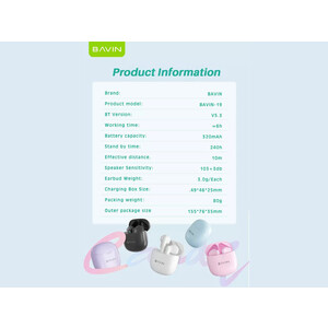 هندزفری بی سیم باوین Bavin Earphones Wireless BA19