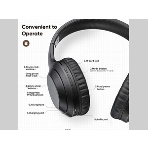 خرید هدفون بی سیم راک ROCK RAU0660 Space O2 HiFi Bluetooth 5.0 wireless headset