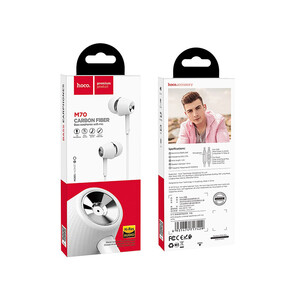 خریدهندزفری سیمی با جک 3.5 میلیمتری هوکو Hoco Wired earphones 3.5mm M70 Graceful with microphone