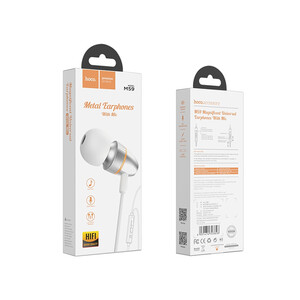 قیمت هندزفری سیمی با جک 3.5 میلیمتری هوکو Hoco Wired earphones 3.5mm M59 Magnificent with microphone