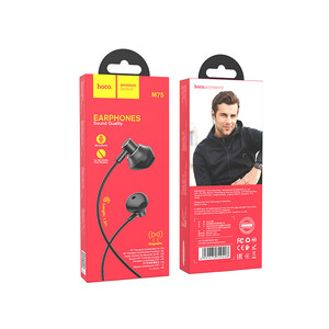 خرید هندزفری سیمی با جک 3.5 میلیمتری هوکو Hoco Wired earphones 3.5mm “M75 Belle” with mic