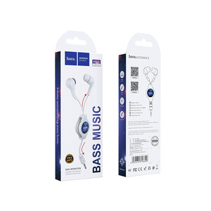 قیمت هندزفری سیمی هوکو تلسکوپی  با جک 3.5 میلی متری Hoco Wired earphones 3.5mm “M68 Easy clip” telescopic