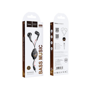 کیفیت هندزفری سیمی هوکو تلسکوپی  با جک 3.5 میلی متری Hoco Wired earphones 3.5mm “M68 Easy clip” telescopic