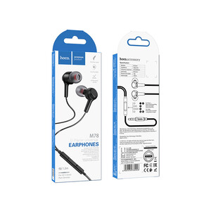 هندزفری  سیمی با جک 3.5 میلیمتری  هوکو Hoco Wired earphones 3.5mm “M78 El Placer” with mic