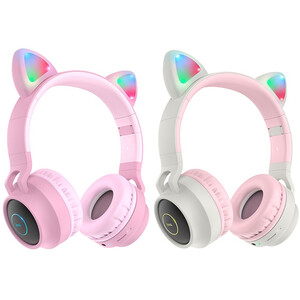 هدفون بلوتوث کودکان هوکو Hoco Headphones W27 Cat ear wireless wired