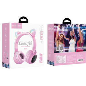 هدفون بی سیم کودکان هوکو Hoco Headphones W27 Cat ear wireless wired