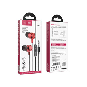 هندزفری سیمی با جک 3.5 میلیمتری هوکو Hoco Wired earphones 3.5mm “M87 String” with mic