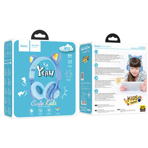 خرید هدفون بلوتوث کودکان هوکو Hoco Wireless headphones W39 Cat ear for kids