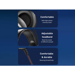 هدفون سیمی گیمینگ با جک 3.5 میلی‌متری رسی Recci REP-L20 Wired Gaming Headphone