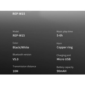 هندزفری بلوتوث تک‌گوش رسی Recci wireless single ear handsfree REP-W12