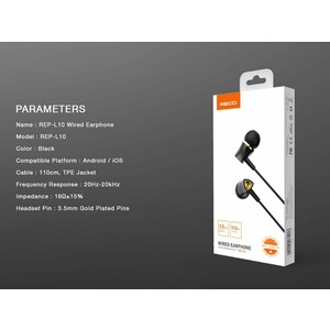 هندزفری سیمی با جک 3.5 میلی‌متری رسی Recci REP-L10 Wired Earphone