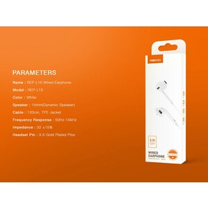 هندزفری سیمی با جک 3.5 میلی‌متری رسی Recci REP-L15 Wired Earphone