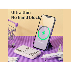پاوربانک 5000 و شارژر بی سیم 15 وات راک Rock P83 Wireless Charging Power Bank