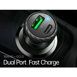 شارژر فندکی سریع تایپ سی و یو اس بی 38 وات مک دودو Mcdodo USB PD Type-C Quick Car Charger 38W CC-597