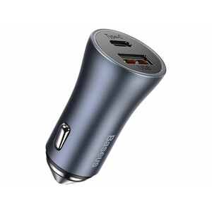 قیمت شارژر فندکی فست شارژ با کابل تایپ سی بیسوس Baseus Car Charger Golden Contactor Pro Type-C + USB 40W With Cable For Type-C TZCCJD-0G