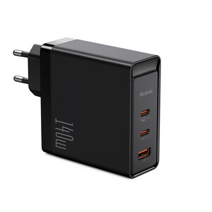 شارژر دیواری سوپر فست شارژ تایپ سی و یو اس بی 140 وات مک دودو MCDODO CH-2911 GaN 5 Pro 140W Type-C / USB Fast Charger