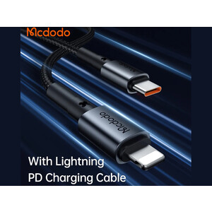 شارژر ماشین تایپ سی 30 وات همراه با کابل لایتنینگ مک دودو Mcdodo CC-7492 PD30W USB-C Fast Car Charger