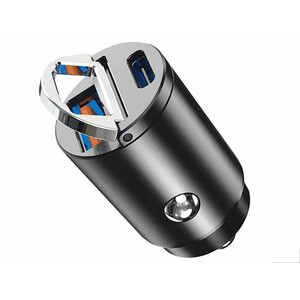 خرید شارژر فندکی فست شارژ ماشین  تایپ سی 30 وات راک