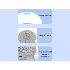 شارژر بی سیم 15 واتی و اسپیکر بلوتوثی رومیزی 4کاره رسی RECCI RSK-W28 15W Wireless Charger with Speaker