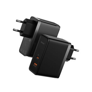 شارژر دیواری سوپر فست شارژ تایپ سی و یو اس بی 100 وات همراه با کابل بیسوس Baseus GaN5 Pro CCGP090201