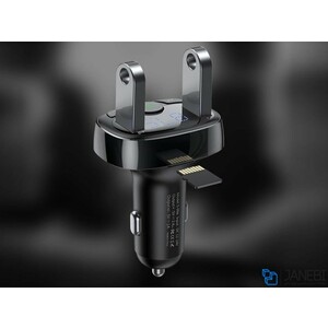 شارژر فندکی فست شارژ ماشین با قابلیت پخش موسیقی و تماس بیسوس