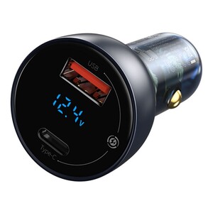 خرید شارژر فندکی فست شارژ ماشین 65 وات دو پورت بیسوس