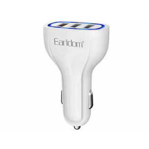 فروش شارژر فندکی سه پورت یو اس بی 3.1 آمپر ارلدام EARLDOM 5V 3.1A Car Charger with 3 USB Car Adapter USB Car Charger for iPhone