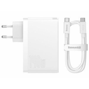 قیمت شارژر دیواری سوپر فست شارژ بیسوس Baseus GaN5 Pro Fast Charger 2C+U 140W EU CCGP100201