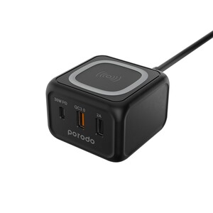 شارژر رومیزی و شارژر وایرلس فست شارژ پورودو Porodo Desktop Charger Fast Wireless Charging PD-FWCH005