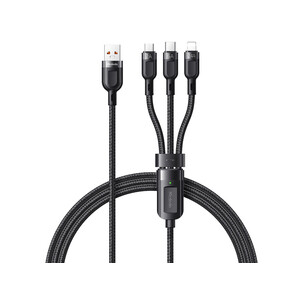کابل فست‌شارژ و انتقال دیتا 65 واتی سه‌سر مک دودو Mcdodo CA-0930 Lightning+Micro+Type-C 3-in-1 Fast Charging Data Cable