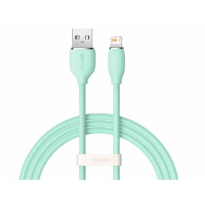 کابل تبدیل USB به لایتنینگ بیسوس رنگ سبز vk'  Baseus CAGD000004 Jelly Liquid Silica Gel USB to iP Fast Charging Data Cable 2.4A