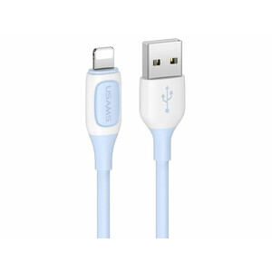 خرید کابل شارژ سریع یواس بی به لایتنینگ 2.4 آمپر یک متری یوسامز Usams Us-SJ595 Cable Lighting 2.4A Charging & Data Cable 1M