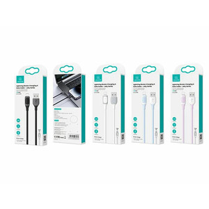 کابل شارژ سریع یواس بی به لایتنینگ 2.4 آمپر یک متری یوسامز Usams Us-SJ595 Cable Lighting 2.4A Charging & Data Cable 1M