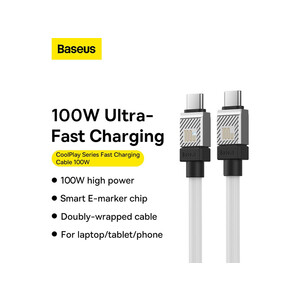 ارزانترین کابل تایپ سی به تایپ سی 100 وات بیسوس Baseus CoolPlay Series Fast Charging Cable Type-C - Type-C 100W 1m