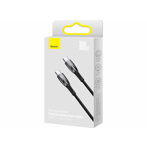 کابل  سوپر فست شارژ دو سر تایپ سی 100 وات یک متری بیسوس Baseus Glimmer Type-C To Type-C Fast Charging Data Cable CADH000701