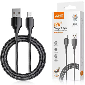 کابل میکرو یو اس بی الدنیو Ldnio مدل LS851‎ یک متری 2.4 آمپر