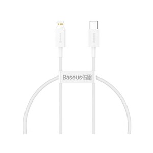 کابل فست شارژ پاوربانکی لایتنینگ به تایپ‌سی 25 سانتی‌متری بیسوس Baseus Superior Cable USB Type-C Lightning Power Delivery 20W CATLYS-02