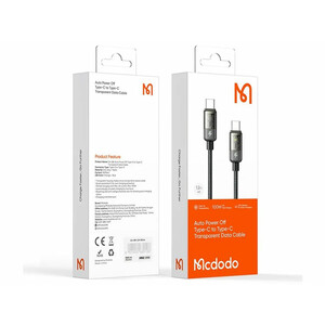 خرید کابل سوپر فست شارژ و انتقال داده تایپ سی به تایپ سی 100 وات 1.2 متری مک دودو Macdodo CA-284 Type-C to Type-C Data Cable