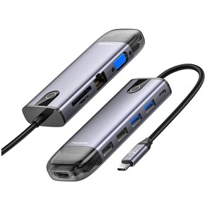 هاب تایپ‌سی 10 پورت مک‌دودو Mcdodo Type-C 10 in 1 Portable HUB HU-7420