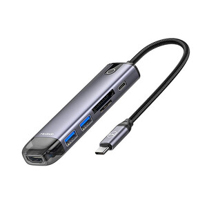 هاب شارژر تایپ سی 6 پورت مک دودو Mcdodo HU-7740 6 in 1 USB-C HUB