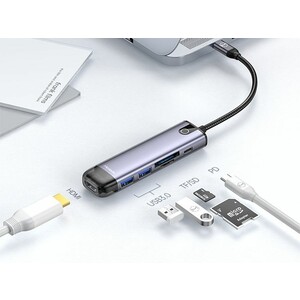 هاب شارژر تایپ سی 6 پورت مک دودو Mcdodo HU-7740 6 in 1 USB-C HUB