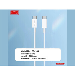 کیفیت کابل دوسر تایپ سی ارلدام 60W Earldom PD Charging Cable 1m EC-166
