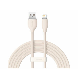 کابل یواس‌بی به لایتنینگ شارژ سریع و انتقال دیتا بیسوس رنگ صورتی Baseus CAGD000103 Jelly Liquid Silica Gel USB to iP Fast Charging Data Cable