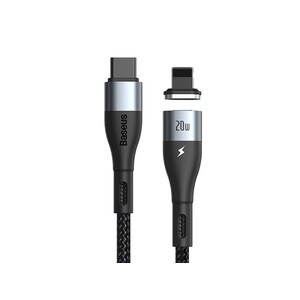 کابل آهنربایی دوسر تایپ سی سریع بیسوس Baseus Zinc Magnetic Type-C to iP PD 20W Cable 1m