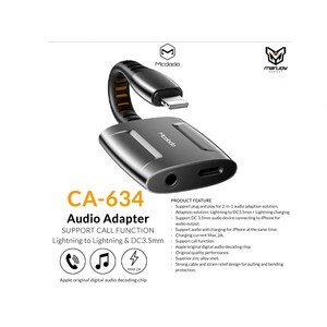 تبدیل درگاه شارژ آیفون به پورت شارژ و هنزفری مک دودو CA-6340
