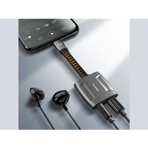 کابل تبدیل لایتنینگ به لایتنینگ و Jack3.5mm مک‌دودو CA-6340 Mcdodo Dual Port Lightning To Lightning+ jack 3.5mm Transmission
