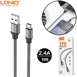 قیمت کابل میکرو یو اس بی 2.4 آمپر الدنیو LDNIO مدل LS441 یک متری