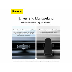 هولدر موبایل گرانشی داخل خودرو بیسوس Baseus Stable Gravitational Car Mount Lite SUWX010001